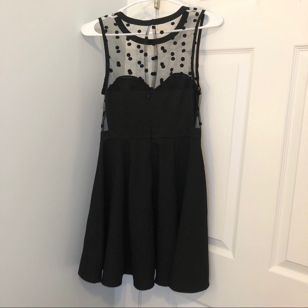 Black Polka Dot Mesh Top Dress 🖤 - Picture 6 of 6